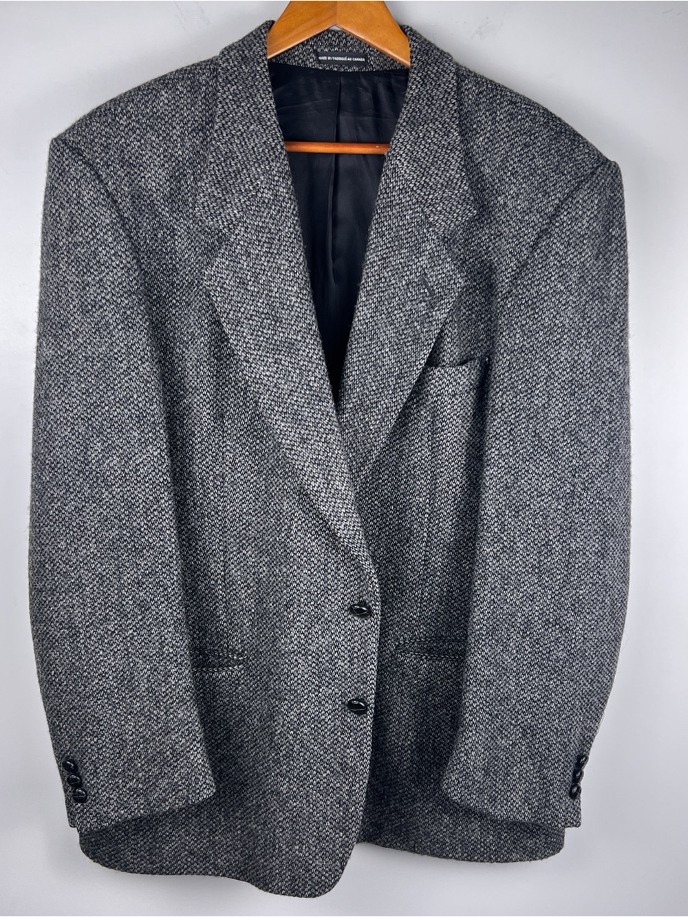 Vintage 80s Harris Tweed Wool Blazer Sport Coat Jacket 42/44R